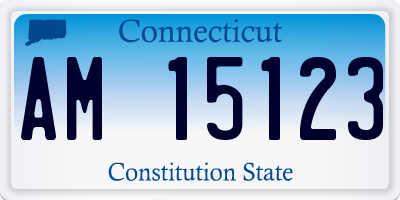 CT license plate AM15123