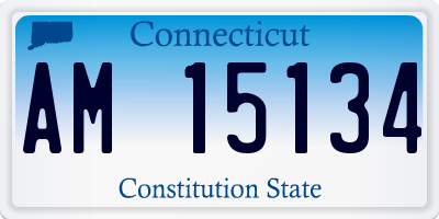 CT license plate AM15134