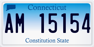 CT license plate AM15154
