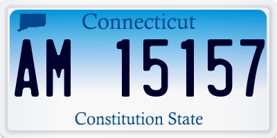 CT license plate AM15157