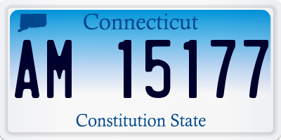 CT license plate AM15177