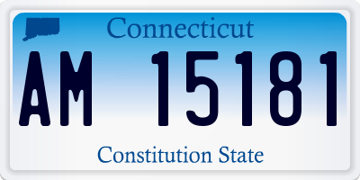 CT license plate AM15181