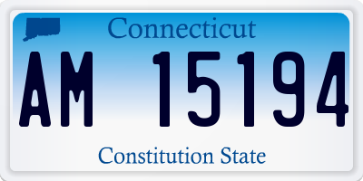 CT license plate AM15194
