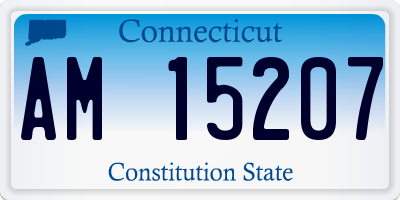 CT license plate AM15207
