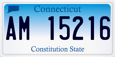 CT license plate AM15216