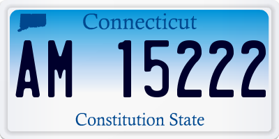 CT license plate AM15222