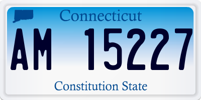 CT license plate AM15227