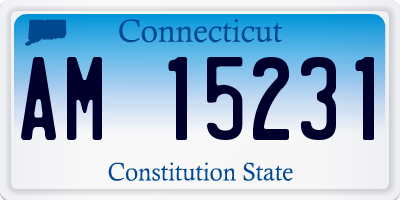 CT license plate AM15231