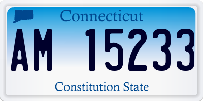CT license plate AM15233