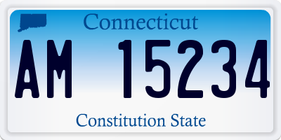 CT license plate AM15234