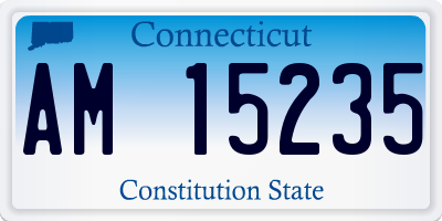 CT license plate AM15235