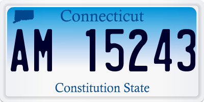 CT license plate AM15243