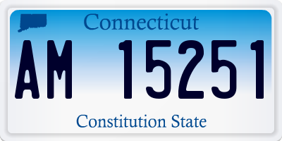 CT license plate AM15251