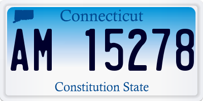 CT license plate AM15278