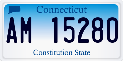 CT license plate AM15280