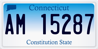 CT license plate AM15287