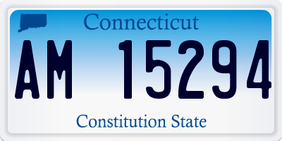 CT license plate AM15294