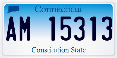 CT license plate AM15313