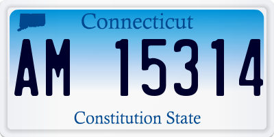 CT license plate AM15314