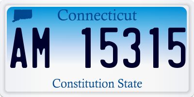 CT license plate AM15315