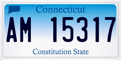 CT license plate AM15317