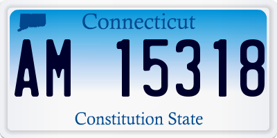 CT license plate AM15318