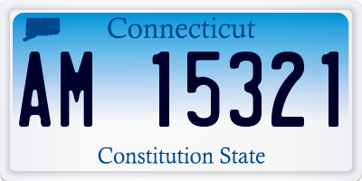 CT license plate AM15321