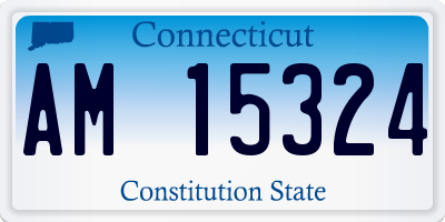 CT license plate AM15324