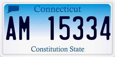 CT license plate AM15334
