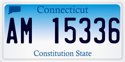 CT license plate AM15336
