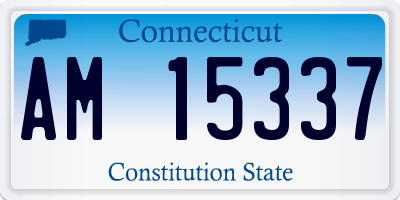 CT license plate AM15337