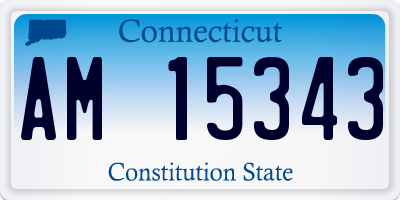 CT license plate AM15343