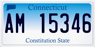 CT license plate AM15346