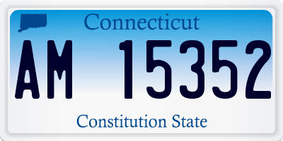 CT license plate AM15352