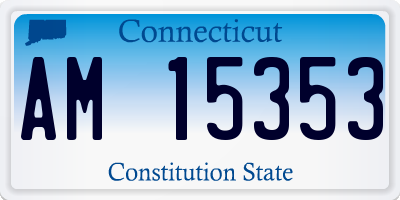 CT license plate AM15353