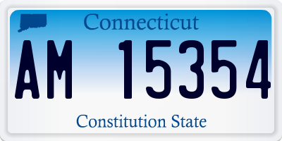 CT license plate AM15354