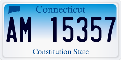 CT license plate AM15357
