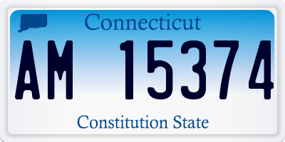 CT license plate AM15374