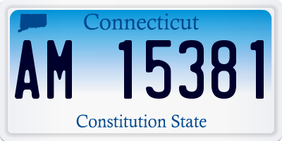 CT license plate AM15381