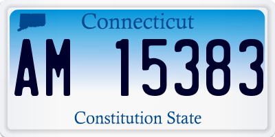 CT license plate AM15383