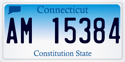 CT license plate AM15384