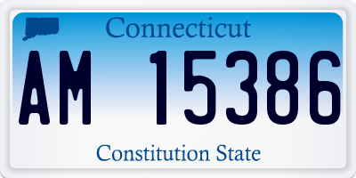 CT license plate AM15386