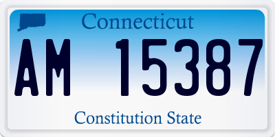 CT license plate AM15387