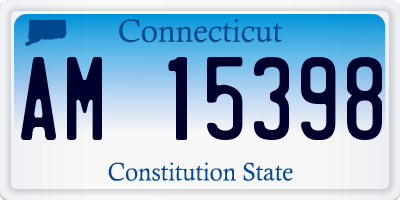 CT license plate AM15398