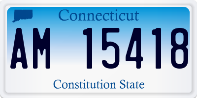 CT license plate AM15418