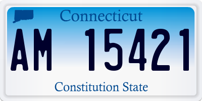 CT license plate AM15421