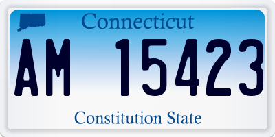 CT license plate AM15423