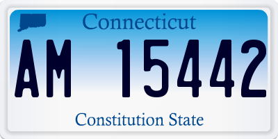 CT license plate AM15442