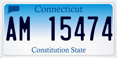 CT license plate AM15474