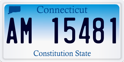 CT license plate AM15481